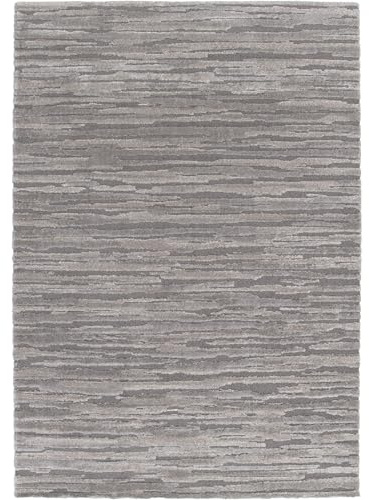 Steffensmeier Kurzflor Teppich Meran | Wohnzimmerteppich | modern,stylisch, Streifen Anthrazit, Größe: 200x290 cm