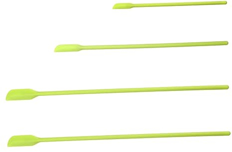 FELTECHELECTR Set da 4 Spatole in Silicone per Trucco e Cucina, Mini Raschietti a Manico Lungo Ergonomici, per Marmellata e Cosmetici, Utensili Multifunzionali per Casa e Preparazione Alimenti