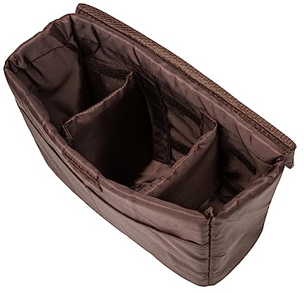 Sacoche pour Appareil Photo Reflex en Nylon, Pochette Intérieure Portable | Coloris Coffee, Poches Supplémentaires, Étanchéité, Design Simple et Élégant, Usage Outdoor, Format Pratique