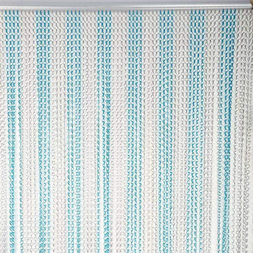 aqxreight Aluminum Chain Curtain, Fly Control Decoration Door Screen, Room Dividers, 82.7inch Metal Curtains with Aluminum Rod Length 35.4inch, Easy Install, Remove, for Air,
