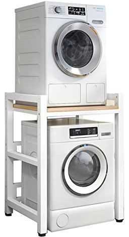 Adjustable Front Load Washer & Dryer Combo Stand with 400KG Capacity Portable Storage Rack for Laundry Room