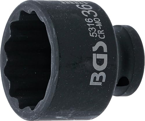 BGS 5316 | Douille à choc, douze pans | 12,5 mm (1/2) | 36 mm
