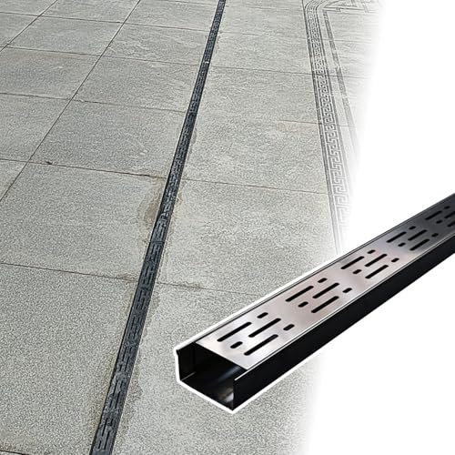 Scarico per grondaia, in acciaio inox, per interni ed esterni, set di drenaggio per marciapiedi, garage e giardino