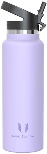 Sparrow Metal Water Bottle 1.5L Drinks Insulated Water Bottles with Straw