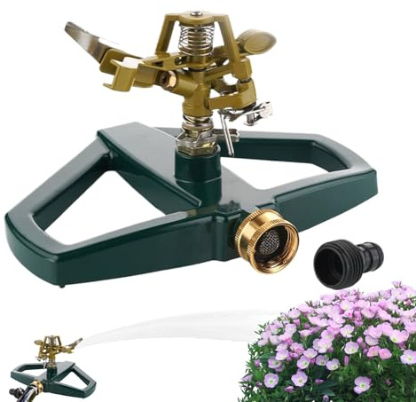 Yanayi Arroseurs de Jardin | Arroseur d'eau en Métal Robuste - Accessoire Automatique à Rotation 360° pour Arrosage de sur Grandes Surfaces