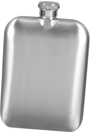 UPKOCH Flasque Carrée 170 Ml en Acier Inoxydable Mat, Portable et Résistante, pour Vin et Whisky, pour Plein Air, Randonnée et Voyage, Flasque de Poche Compacte