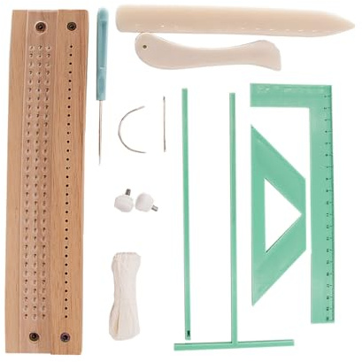 Buchbindeset,Holz-Buchbinde-Lochwerkzeug - Nähzubehör Bindemanual Für Aktenordner, Lehrer, Erwachsene Und Studenten Papier Handarbeiten Scrapbooking Notizbücher