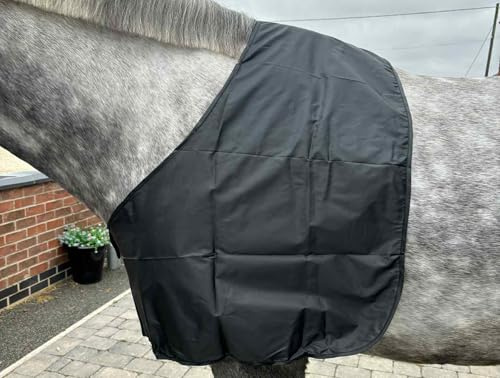 Ruggles Bavaglino in raso anti sfregamento per cavalli e pony – Protezione spalle (nero, Cob)