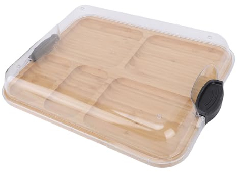 Asixxsix Planche à Charcuterie avec Couvercle Amovible, Grand Plateau de Fromages en Bois pour Servir des Craquelins au Fromage, des Collations, des Apéritifs, une Pendaison de