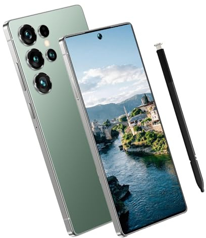 Maustron R24 Ultra Android Smartphone 8 GB + 256 GB, fotocamera da 108 MP, batteria da 7000 mAh, processore a 10 core, impronte digitali inferiori e pennino (verde)