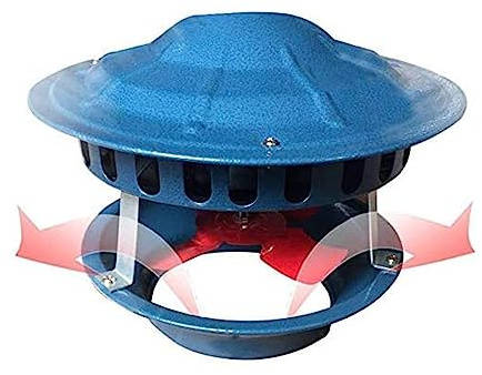 Générique Aspirateur de fumée de cheminée, Ventilateur de cheminée, Ventilateur d'évacuation d'air pour cheminée, 80-100 W, 80 W, 8 pales