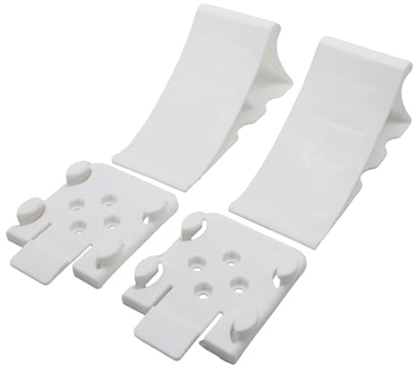 trailer parts4u 2X Unterlegkeile weiß Bremskeil mit Halter Keil für Anhänger Hemmschuh Domar Humbaur