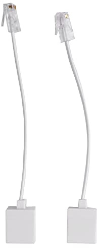 Bosiyrggrl 2 Enchufe 8P4C/RJ45 Macho RJ11 6P4C a Hembra M/F Adaptador telefono Ethernet