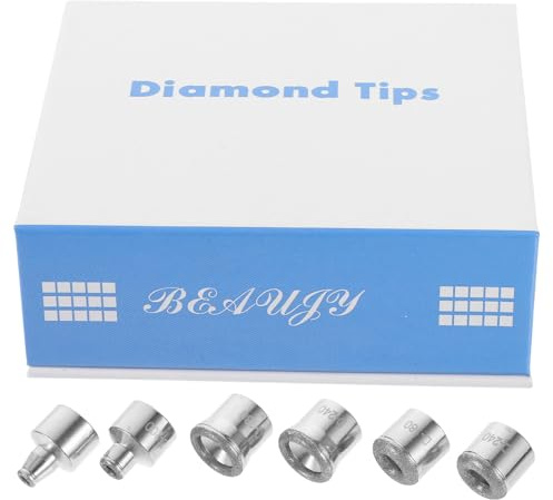 POPETPOP Diamond Microcarving Peeler Tips Wands for Microdermabrasion, Diamond Microscopic Carving Accessory for Home and Salon Skin Treatment, Facial Beauty Apparatus Replacement Heads