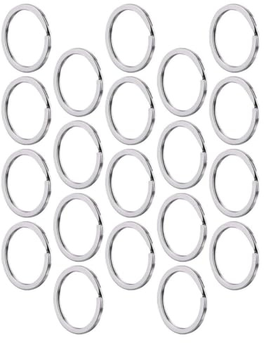 Metal Key Ring Findings 100pcs Silver Flat Split Rings