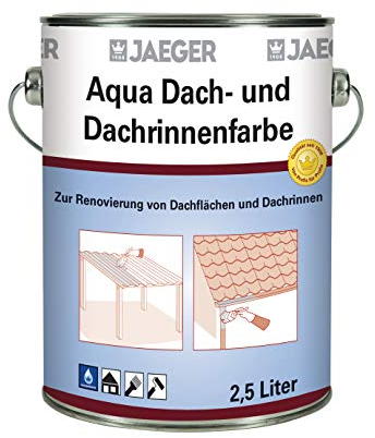 Aqua Dach- und Dachrinnenfarbe, rotbraun, 2,5 l