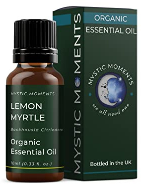 Mystic Moments | Olio Essenziale Biologico di Mirto Limone | 10ml | Myrtus communis dona a diffusori, miscele di oli e formulazioni profumate un aroma fresco, agrumato e luminoso.