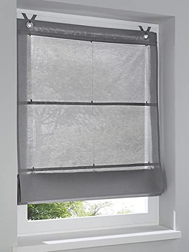 Tenda a Pacchetto Kessy Bessy Grigio con Occhielli 45 * 140 cm