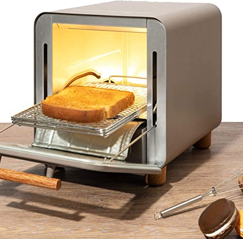 MNSSRN Mini Le Four à Petit-déjeuner, Fonctions du Four, rôti, dégivrage et déshydrateur, Comprend des Recettes d'accessoires, Une Cuisine Saine sans BPA,Blanc