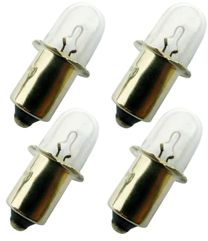Piumeif (4 Pcs) 18v Xenon Flashlight Bulb Replacement fits for Dewalt DW9083 DW908 DW919 DC509 RYOBI ONE+ Cordless, P703 / P704, P700 Series