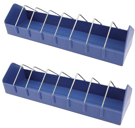 Yardwe Pigeon Feeder 2pcs Pp Bird Cage Troughs with Anti-splash Design, Easy to Remove and Fill, for Pigeons, Parrots and Cockatiels