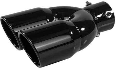 MASHRGX Endrohr Auspuff Universal-Auto-Auspuffrohr Aus Edelstahl 73–76 Mm Schräger Anschluss Doppelter Auslass Auspuffendrohr Endrohre
