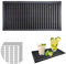 Jastown Alfombrilla Cafetera 15 x 30cm, Alfombrilla Escurreplatos，Posavasos Silicona Antideslizante, Accesorios para Camarero, Alfombrilla Multifuncional para Cocina, Bar, Oficina (Negro)