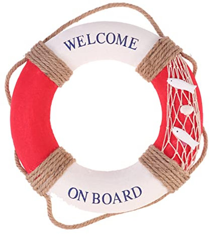 GLMGBP 1 Stück Ornament, Vintage-Dekor für kleine Weihnachtsstrumpffüller, Rettungsring, Wandbehang, Außenschild, nautische Themen-Dekoration, Schild, Wandschild, Türbehang, Dekoration, Heimdeko