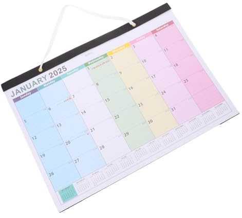 CAXUSD Wandkalender Mit Monats Tagesplanung Spiralbindung Chinesischer Neujahrskalender Jahresplaner Für Schule Büro Und Familienorganisation