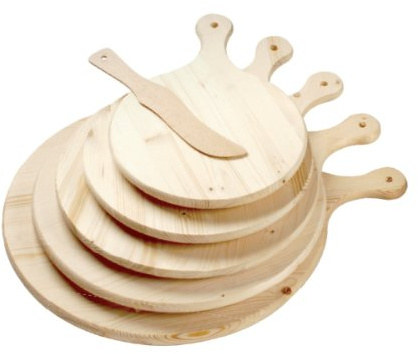 Panetta Casalinghi Polenta Legno Abete Tagliere con Coltello, Beige, 25 cm, Legno, Beige, 45 cm