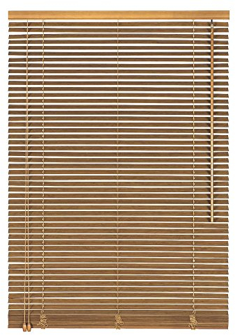 Easy-Shadow Holzjalousie Holz-Jalousie Bambus Jalousette Echtholz Rollo Jalousette 30 x 180 cm / 30x180 cm in Farbe Eiche - Bedienseite Links // Maßanfertigung