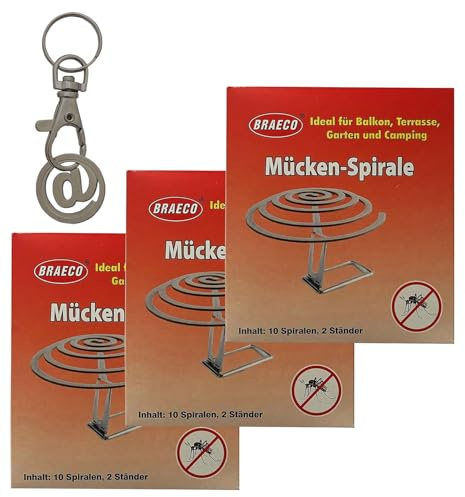 80x Anti-Mücken-Spirale Insektenspriale gegen Mücken Mückenschutz Mückenspirale + 1x ILODA Einkaufswagenchip aus Metall