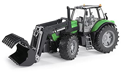 bruder 03081 - Deutz Agrotron X720 mit Frontlader - 1:16 Traktor Trecker Schlepper Bulldog Bauernhof Landwirtschaft Feldarbeit Maschine Spielzeug Fahrzeug