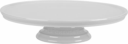 Le Creuset 12 in. Kuchen Ständer - Modern, Weiß, Rund, Gusseisen, 100% Gusseisen, Tray, Kuchenblech