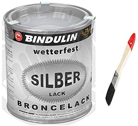 Bindulin Silberlack wetterfest 750 ml Metalldose Farbe: silber