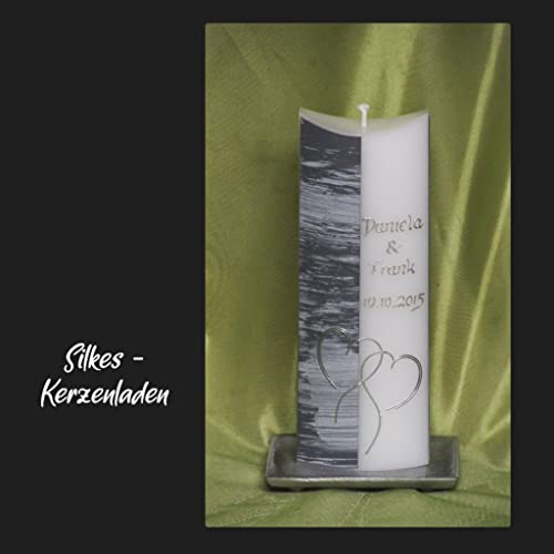 Hochzeitskerze/Brautkerze in Sonderform, inklusive Beschriftung ! W 1