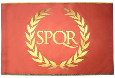 AZ FLAG Flagge Römische Kaiserzeit 90x60 cm Rom Polyester 100D Hohlsaum | Für innen und außen dekorative Flagge doppelte Nähte und verstärkte Kanten mit Masttunnel 100D Polyester