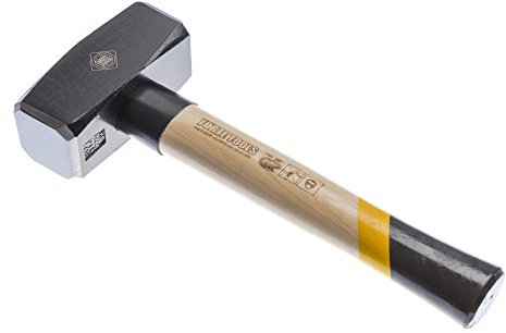 FORTE TOOLS Fût avec manche en bois, poids de tête 2000 g, marteau avec manche en bois, outil de qualité supérieure, forgé, double cale annulaire, tête laquée (00051151043)