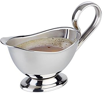 Salsera APS - acero inoxidable, muy pulido, calidad extra pesada - dimensiones: 6 x 13 cm, altura: 9 cm, volumen: 75 ml