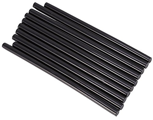 10 stück farbige Klebesticks Heißkleber Klebestifte in Farben 7mm x 150mm Geeignet für gängige Heißklebepistolen[black] | Klebt zuverlässig auf Glas, Holz, Keramik, robuste Polyurethanhaftung, schnell aushärtend, für
