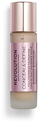Revolution Beauty London, Conceal and Define, Foundation, F7, 23ml