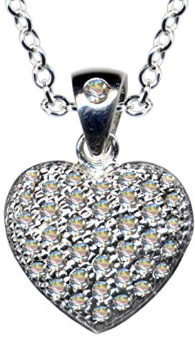 ANHÄNGER Herz mit Kette/Echt Silber 925 / Jugendstil/Online Schmuck Shop preiswert kaufen/transparent