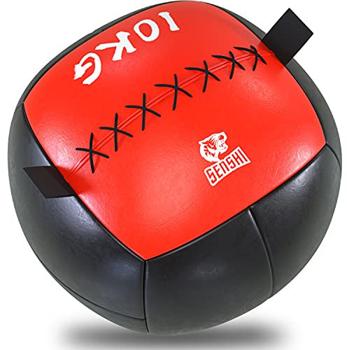 Senshi Japan 10 KG Slam Balls Soft Shell mit rutschfestem Griff - Medizinwandball zum Zuschlagen, Werfen und Hüpfen - Gymnastikball-Set für Gewichtheben, Plyometrie, Cross-Training, Fitnessstudio