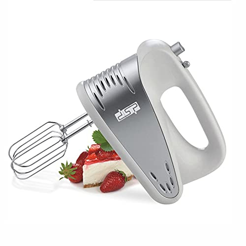 Frusta elettrica portatile, frullatore da cucina, mini frusta elettrica per uso domestico, 5 velocità, 2 ganci per impastare, 2 miscelatori, frullino per uova da forno montato con panna
