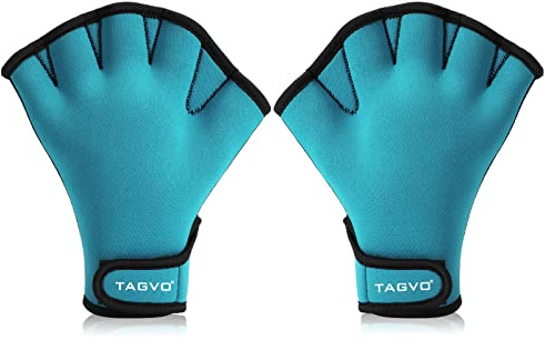 TAGVO Aquatic Gloves for Helping Upper Body Resistance, Webbed Swim Gloves Well Stitching, No Fading, Sizes for Men Women Adult Children Aquatic Fitness Water Resistance Training