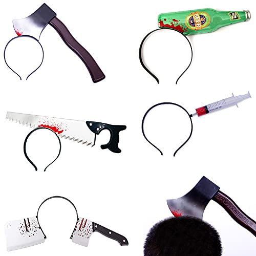 Eterspr 5 Stück Scary Halloween Horror Stirnband, Halloween Stirnband Dekoration, Make-Up Zubehör, für Halloween, Maskerade, Rollenspiele