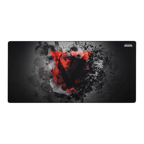 Modecom Volcano Meru XXL Gaming-Mauspad Schwarz | Übergroße Schreibtischunterlage für Gamer & Büro | rutschfeste Full-Desk PC Matte | Vernähte Kanten für Lange Haltbarkeit | Hohe Gleitpräzision