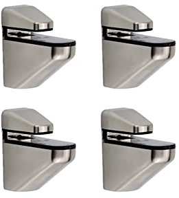 Aiyomi 4 Stück Verstellbare Regalhalterungen Fischmaul-Clip Glas Unterstützung Gebürstete Oberfläche Holzhalter Adaptiv 6-35Mm Regalträger Für Verdickte Halterung Schwebendes Regal