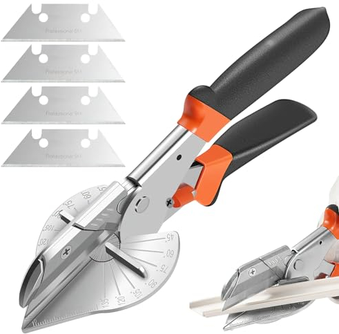 HENGBIRD Gehrungszange Gehrungsschere Leistenschere Winkelschere Kabelkanal Schere Modellbau Werkzeug Gehrungsmess-Schneidwerkzeug Winkelschere Leisten Gehrungsscheres für Mehrwinkel-Gehrungsschere