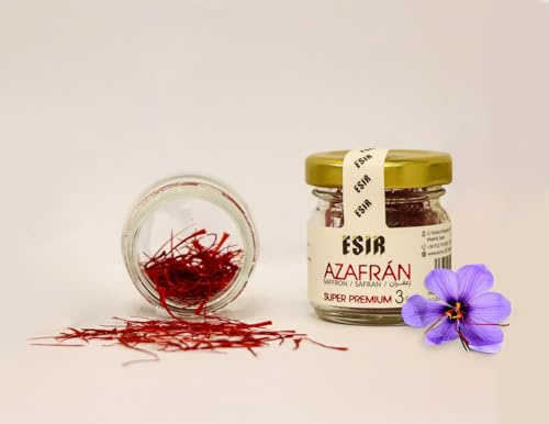 Esir Safran Super Premium, Fils de Safran 100% Pur et Naturel | Safran Pistils | Safran de Qualité Supérieure | 3g- Paquet de 6|